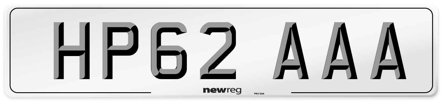 HP62 AAA Number Plate from New Reg